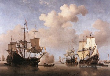  dj - Beruhigen Niederlande Schiffe kommen Um Anchor marine Willem van de Velde der Jüngere Stiefel Seestück